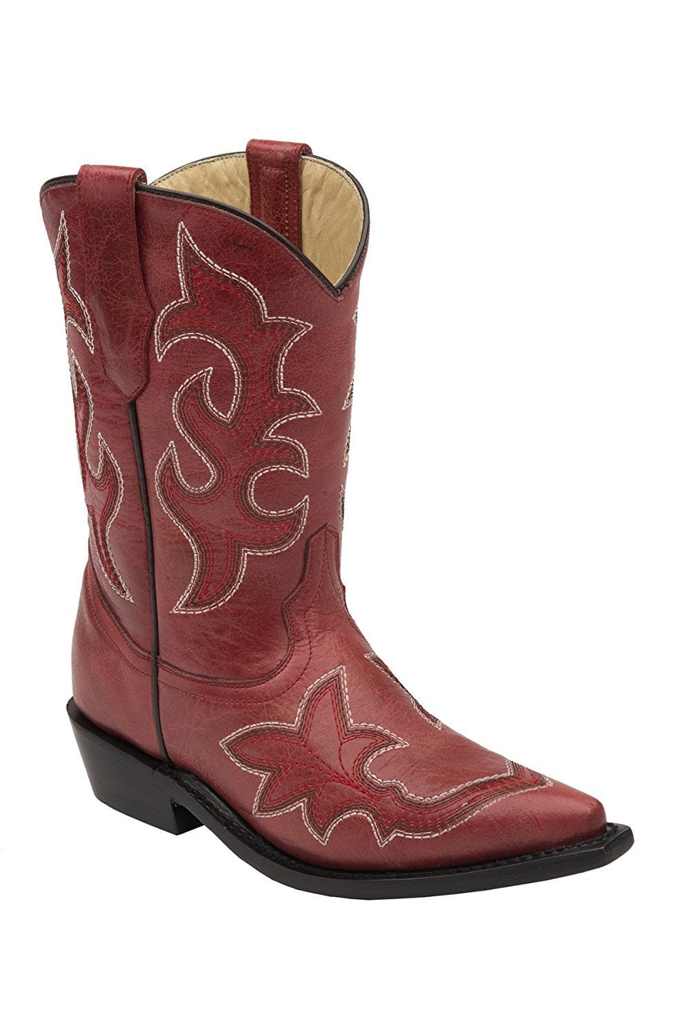 red snip toe cowboy boots