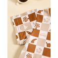 thumbnail image 6 of Bagilaanoe 2pcs Toddler Baby Boy Shorts Set Short Sleeve Checkerboard Print T Shirt Tops + Shorts 3M 6M 12M 18M 24M 3T Kids Casual Summer Clothes, 6 of 9