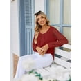 thumbnail image 6 of Weardear Women's Lace Long Sleeve Tops Crew Neck Pleated Tunic Top Business Work Dressy Blouses, 6 of 8