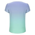thumbnail image 6 of Ruimatai Women's V-Neck Short Sleeve Blouse Casual Button Down Ombre Print Top Comfortable Summer Fashion T-Shirt, 6 of 6