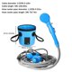 thumbnail image 3 of Ducha portátil para acampar Cubo 12V Ducha de coche al aire libre Bomba de ducha eléctrica universal (con) azul, 3 of 3