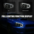 thumbnail image 2 of Spec-D Tuning Jet Black Projector Headlights w/ LED Light Bar Compatible with 2004-2005 Subaru Impreza RS/ WRX/ Outback/ STI, Left + Right Pair Headlamps Assembly, 2 of 5