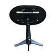 thumbnail image 6 of 36" Round Top Counter Height Table with 12" Leaf - Black, 6 of 15