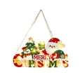 thumbnail image 2 of Christmas Wooden LED Wall Hanging Sign Decoration Santa Claus Merry Christmas Wall Art Home Decor Wood Sign with Lights Battery Operated Holiday Decor, 2 of 5