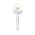 thumbnail image 3 of ANGARA Classic Freshwater Cultured Pearl Bypass Ring in 14K White Gold for Women | June Birthstone, Birthday, Anniversary, Jewelry Gift for Women | Pearl Ring, 3 of 9