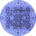 thumbnail image 1 of Ahgly Company Indoor Round Oriental Blue Traditional Area Rugs, 8' Round, 1 of 4