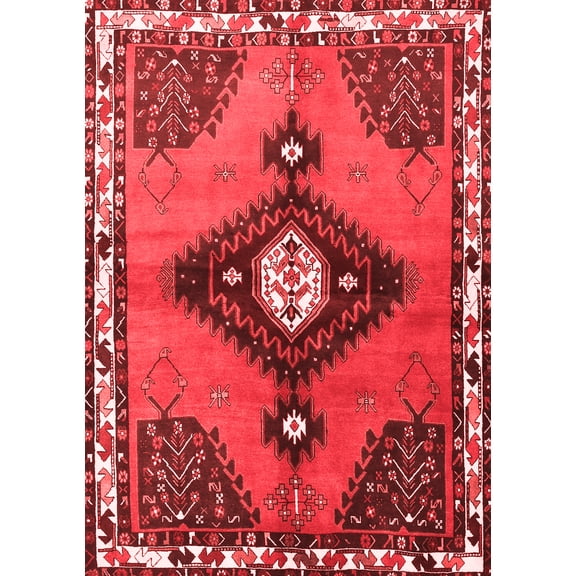 Ahgly Company Indoor Rectangle Persian Red Traditional Area Rugs, 5' x 7'