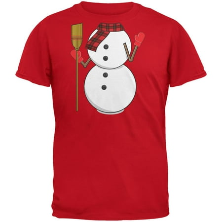 Snowman Body Costume Red Adult T-Shirt