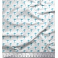 thumbnail image 1 of Soimoi Blue Poly Georgette Fabric Palm Tree Decor Fabric Printed Yard 52 Inch Wide, 1 of 5