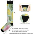 thumbnail image 3 of Coolnut 1 Pack Pineapple Flowers Tropical Leave Compression Socks for Women Men Knee High Stocking for Running,Athletic,Medical, 3 of 6