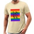 thumbnail image 3 of Busydd LGBTQ Pride Shirt Men Proud Rainbow Love Heart Graphic Tees Casual Comfortable Short Sleeve Summer Tops Stylish Round Neck Cotton T Shirts for Man L, 3 of 3