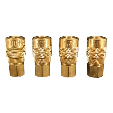 Milton Industries 715 1/4" FNPT M Style Coupler, 4-Pack