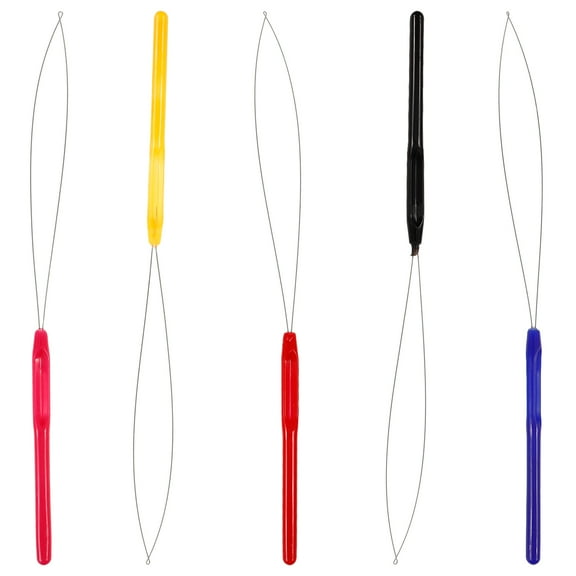 MLINS  5 Pcs Needle Threader Automatic Beading Tool Crochet Needles for Hair