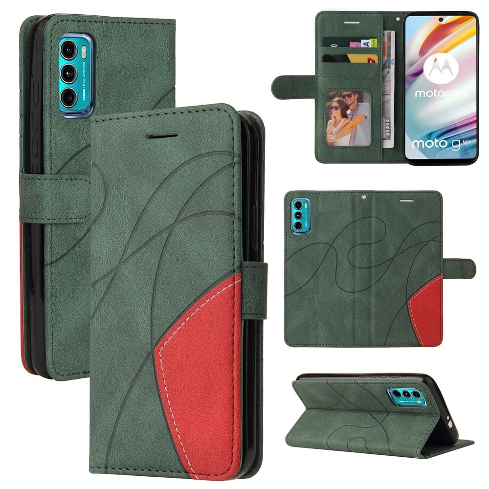 Case for Motorola Moto G60/Moto G40 Fusion Leather Wallet Book Flip