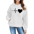 thumbnail image 2 of Mercatoo Girls' Hooded Sweatshirts 𝗪affle Loose 𝗛oodie with Print Long Sleeve Soft Pullover with Pocket for Kids Girls, 2 of 8