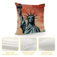 thumbnail image 4 of YINGXI Pillow Covers Statue of Liberty White Throw Pillowcase Cushion Case Modern Decorations for Sofa Couch 20x20in, 4 of 5