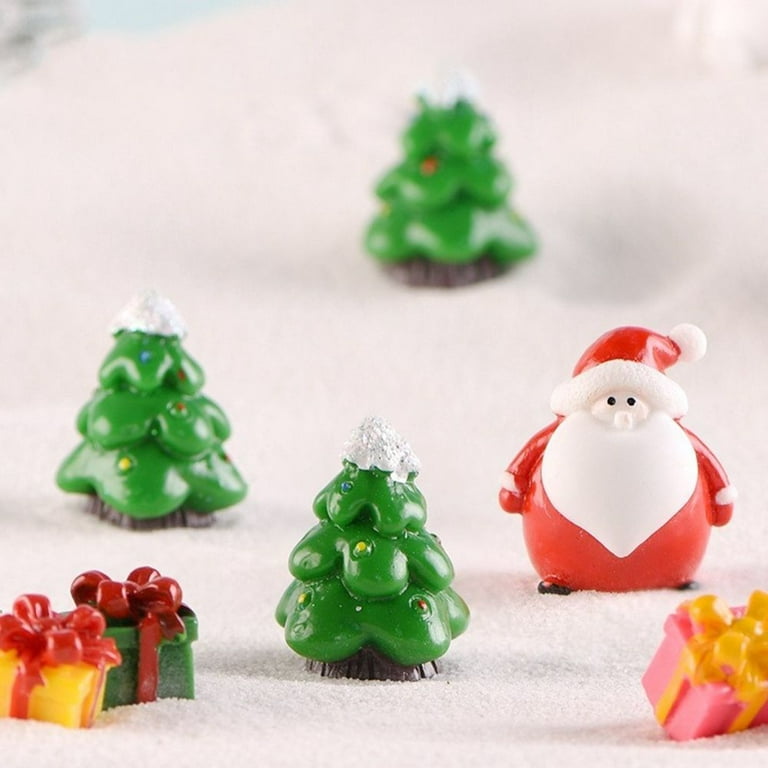 1pc Christmas Resin Micro Landscape Miniature Ornaments DIY Xmas