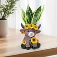 thumbnail image 1 of Amzcrzy Highland Cattle Flowerpot Cow Figurines Spring Sunflower Cow Resin Flowerpot Calf Lovers Gifts for Summer Home Garden Kitchen Office Ornament Decorating Decorate Ornaments Home Decor, 1 of 6