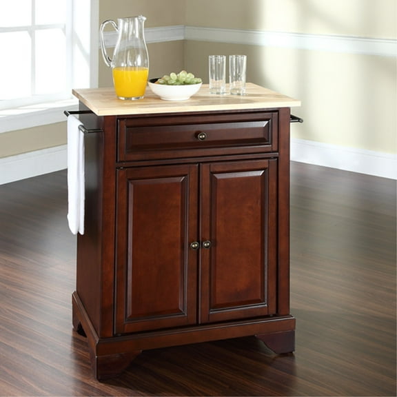 Solid Hardwood Kitchen Island with Raised Panel Doors, Deep Drawer, and Ample Storage - Enhance Your Home with Style and Durability