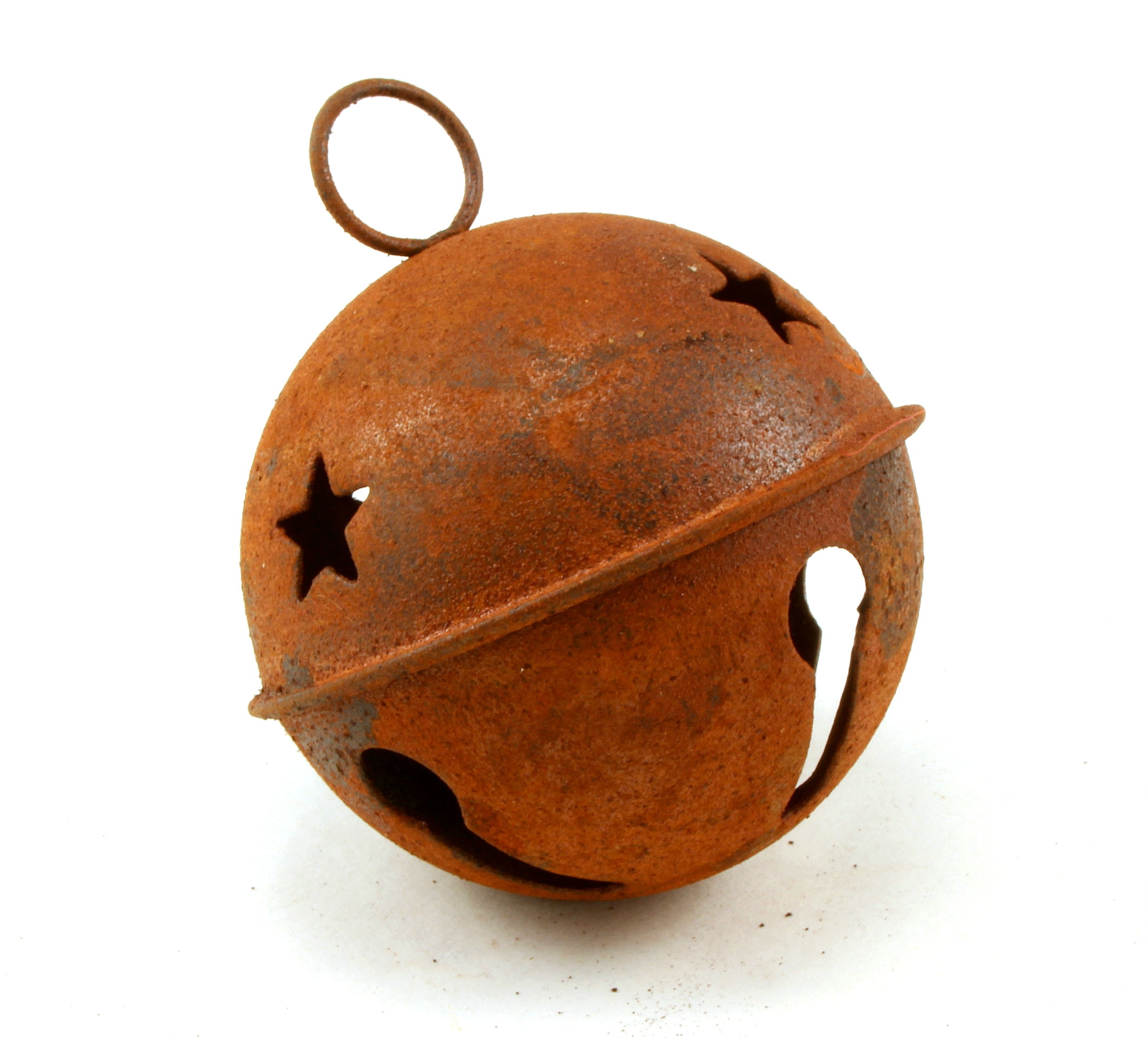 65mm 2.5 inch Large Rustic Rusty Craft Jingle Bells Bulk with Stars 12  Pieces