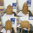 thumbnail image 6 of Mens Womens Canvas Laptop Backpack Travel Vintage Laptop Bag (Brown), 6 of 8