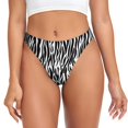 thumbnail image 1 of Fotbe Zebra Tanga Sin Costuras para Mujer con Estampado – Panties Invisibles, Transpirables y Cómodos para Uso Diario-X-Large, 1 of 6