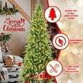 thumbnail image 5 of Demi Bonn 8ft Artificial Christmas Tree with 1612PVC/Mixed Branch Tips, 500L LED Lights & Premium Hinged Base, Memory Wire for Holiday Season, Green, 5 of 9