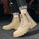 thumbnail image 3 of Botas Martin con cremallera y aumento de altura para hombre, informales, de cabeza redonda, con costuras de otoño e invierno, color negro, 3 of 6