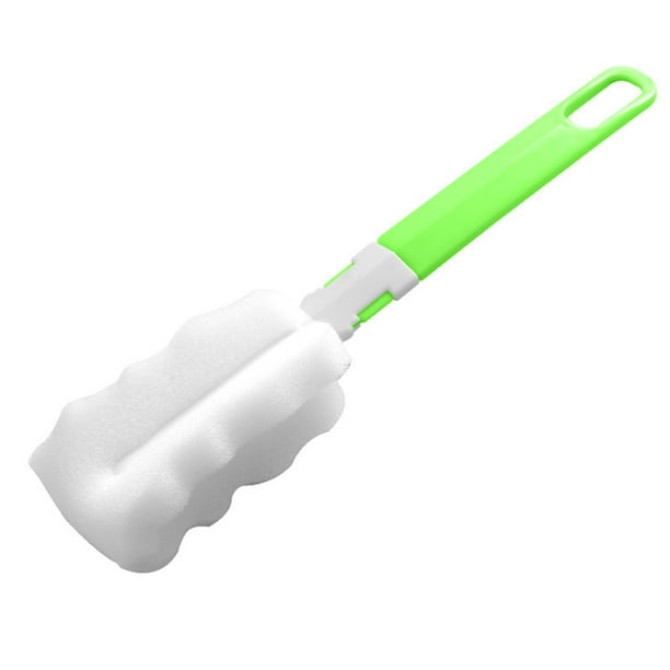 Cepillo Esponja para Biberones Largo Limpiador Biberones Herramienta Limpieza Tazas (verde)
