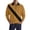 ZZBrown16, variant on JIANJIA Mens Polo Shirts Autumn Winter Solid Color Lapel Zipper Long Sleeve Loose Fashion Tops Daily-Wear