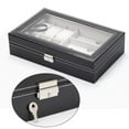 thumbnail image 4 of NEX 6 Slot Watch Boxes & Cases, Black, 6 Removable Pillows, 2 Keys, 13"x7.9"x3.3", 4 of 8