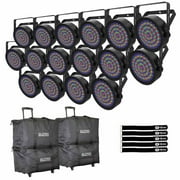 Chauvet DJ SlimPAR 64 RGBA ILS Compact Quad-Color LED Par Wash Light 16-Pack with Bags Package