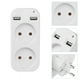 thumbnail image 2 of Adaptador de corriente europeo con enchufe doble y doble USB. Regleta de enchufes. Enchufe UE., 2 of 8