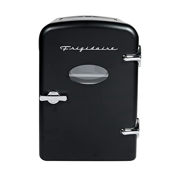 Frigidaire Efmis175-Black Portable Mini Fridge-Retro Extra Large 9-Can Travel Compact Refrigerator, Black