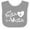 Heather and White, variant on Inktastic Bestie Westie Boys or Girls Baby Bib
