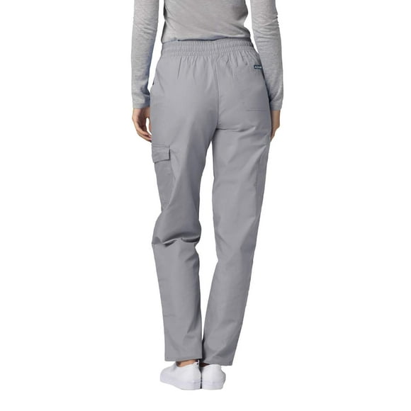 Adar Pantalon de Sarrau Cargo Fuselé Universel pour Femmes, Taille Élastique, Popeline Durable, Noir