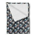 thumbnail image 2 of Birds Soft Flannel Fleece Throw Blanket, Portrayal Illustration of Watercolored Flying Cranes Among Pinky Magnolia Flowers, Cozy Plush for Indoor and Outdoor Use, 50" x 70", Multicolor, by Ambesonne, 2 of 5