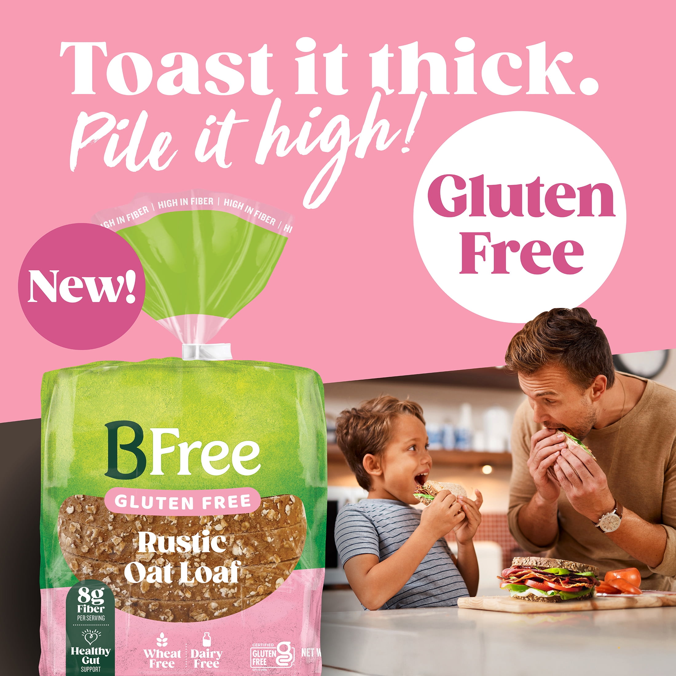 (6 pack) BFree Rustic Oat Loaf Gluten Free Bread