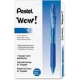 thumbnail image 3 of Pentel Retractable Rubber Grip Ballpoint Pen - Medium Pen Point Type - Blue Ink - Transparent Barrel - 12 / Dozen (BK440C), 3 of 5