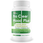 Pro Clear Mood Plus - Probiotic Brain & Mood Support - Promote Clear Thinking & Improved Mood - Support Emotional Well-Being & Brain Health - Probiotics for Mood Support - Aid Emotional Health