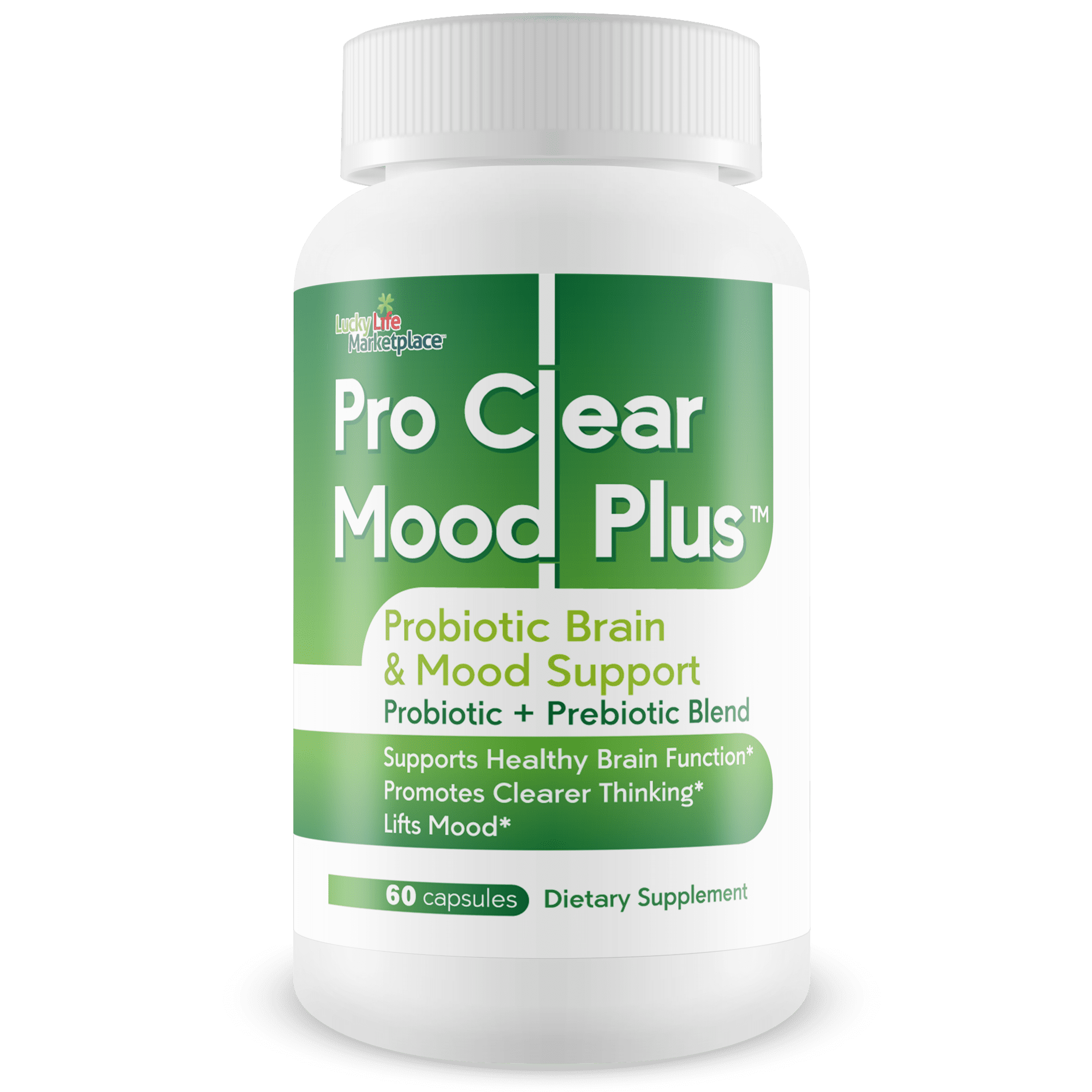 Pro Clear Mood Plus - Probiotic Brain & Mood Support - Promote Clear Thinking & Improved Mood - Support Emotional Well-Being & Brain Health - Probiotics for Mood Support - Aid Emotional Health