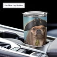 thumbnail image 5 of SKYSONIC Nautical Cat Tumbler Stainless Steel Double Wall Vacuum Reusable Insulated Mug with Straw and Built-in Coaste for Cold and Hot Beverages, 12oz, 5 of 7