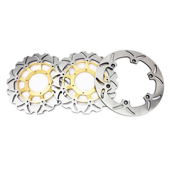 3PCs Front Rear Brake Discs Rotors For HONDA VTX 1800 R 2002-2007 VTX 1800 S 2002-2007 VTX 1800 T 2007-2011