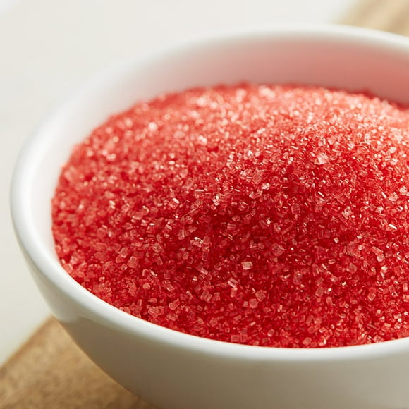 Red Sanding Sugar Sprinkles | Lustrous Candy & Ice Cream Dessert Topping | 10 lb. Bulk Pack
