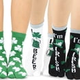 thumbnail image 2 of TeeHee Flip Flop Big Toe Cotton Socks 3-Pairs Pack (Irish), 2 of 8