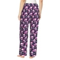 thumbnail image 3 of Daiia Skull Flower Women's Sleep Pant with Pockets and Drawstring,Pajama Pants-Small, 3 of 9