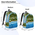 thumbnail image 2 of Balery Island And Coral Reef Mochila Clásica Impresa Básica para Viaje, Mochila Escolar Resistente al Agua, Mochila de Lona con Correas Ajustables-Small, 2 of 5