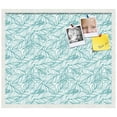 thumbnail image 2 of PinPix 28x24 Custom Cork Bulletin Board White Aqua Poster Board Has a Fabric Style Canvas Finish, Framed in White Aqua, by ArtToFrames (PinPix-1876), 2 of 5