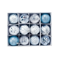 OAVQHLG3B 12 PCS Mini Christmas Balls Ornaments Christmas Tree Decorations Shatterproof Christmas Ball Ornament Set Indoor Decorations Festive Party Pendant Room Decor