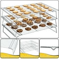 thumbnail image 6 of Mirdinner 3P Tier Cooling Rack for Baking, 10"×16" Stackable Stainless Steel Baking Rack, Oven Safe Roasting Rack & Wire Rack & Cookie Cooling Rack for Cooking, Roasting, Grilling, 6 of 6